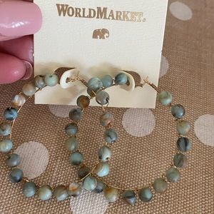 World Market Beaded Hoop Earrings